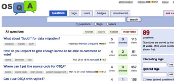 Export your OSQA articles and comments